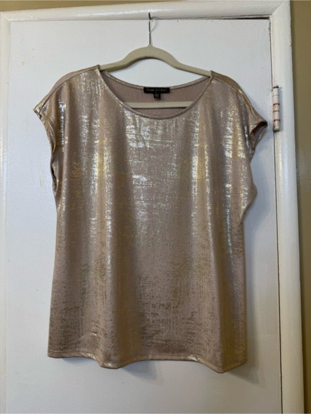 Gold Metallic Women's Top